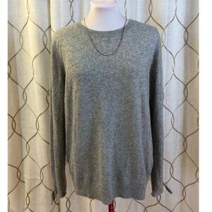 NWT Banana Republic Grey Marled Crewneck Long-Sleeve Wool Blend - Size Large
